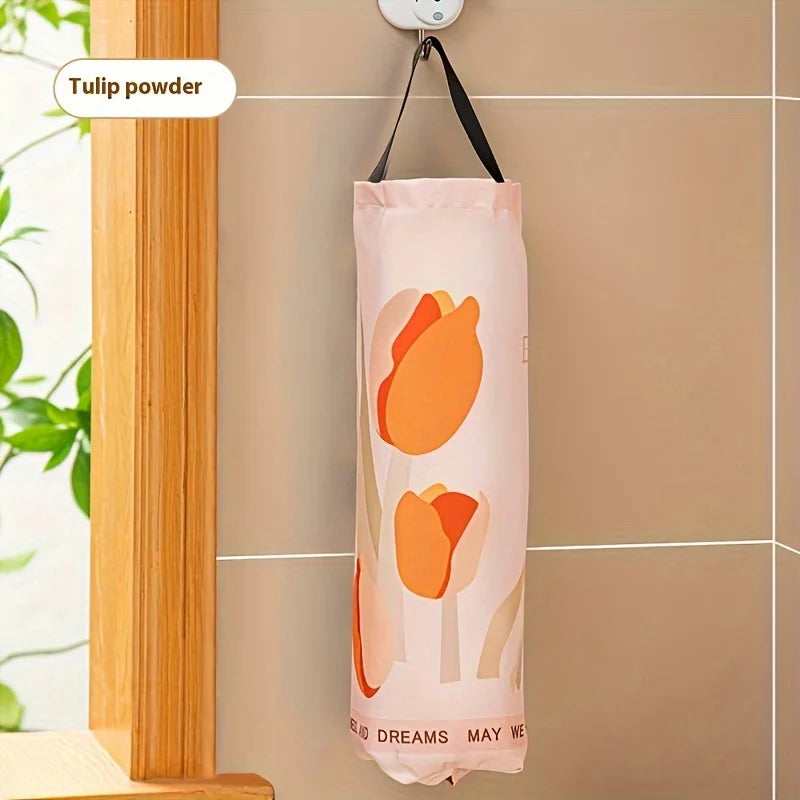 Wall-Mounted Plastic Bag Holder – Reusable Bag Storage Organizer