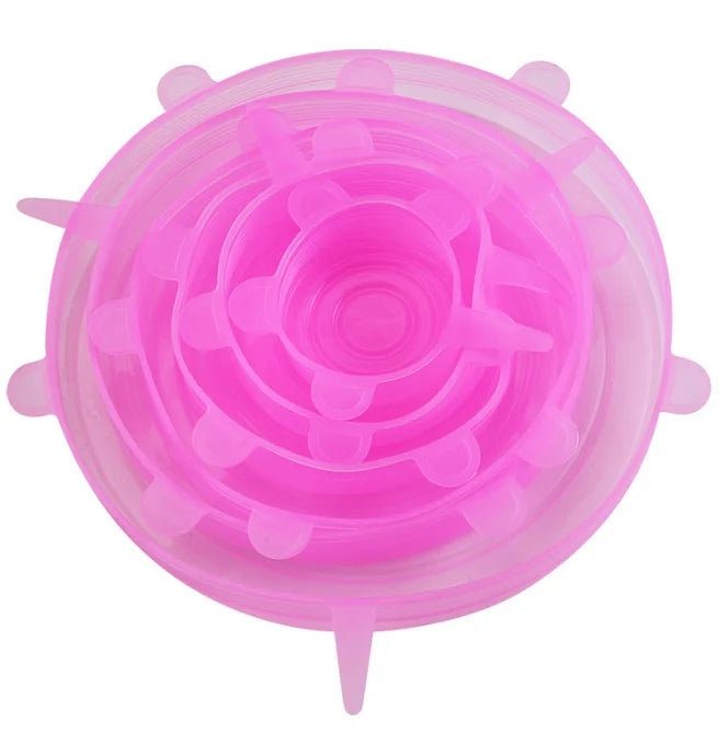Reusable Silicone Stretch Lids – Airtight Food Covers Set of 6
