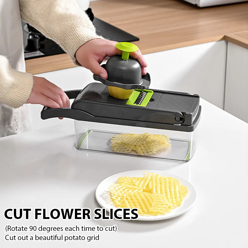 16-in-1 Multifunction Vegetable Chopper & Food Prep Set