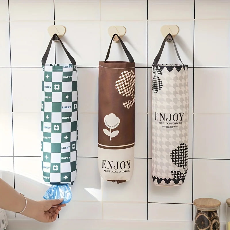 Wall-Mounted Plastic Bag Holder – Reusable Bag Storage Organizer