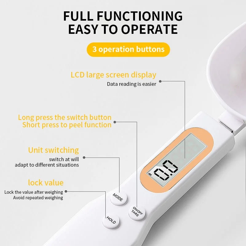 Digital Measuring Spoon Scale – Precision Kitchen & Coffee Scoop