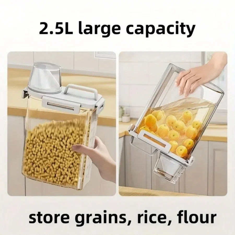 2.5L Airtight Food Storage Container – Moisture-Proof Pantry Organizer