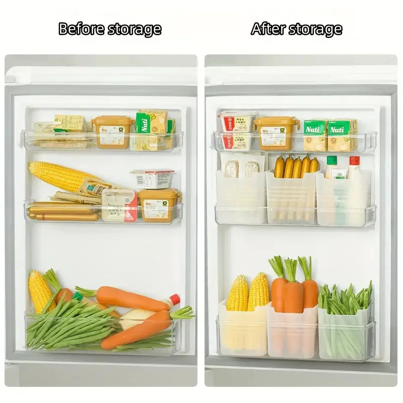Clear Fridge Storage Bins – BPA-Free Food Organiser Set of 3