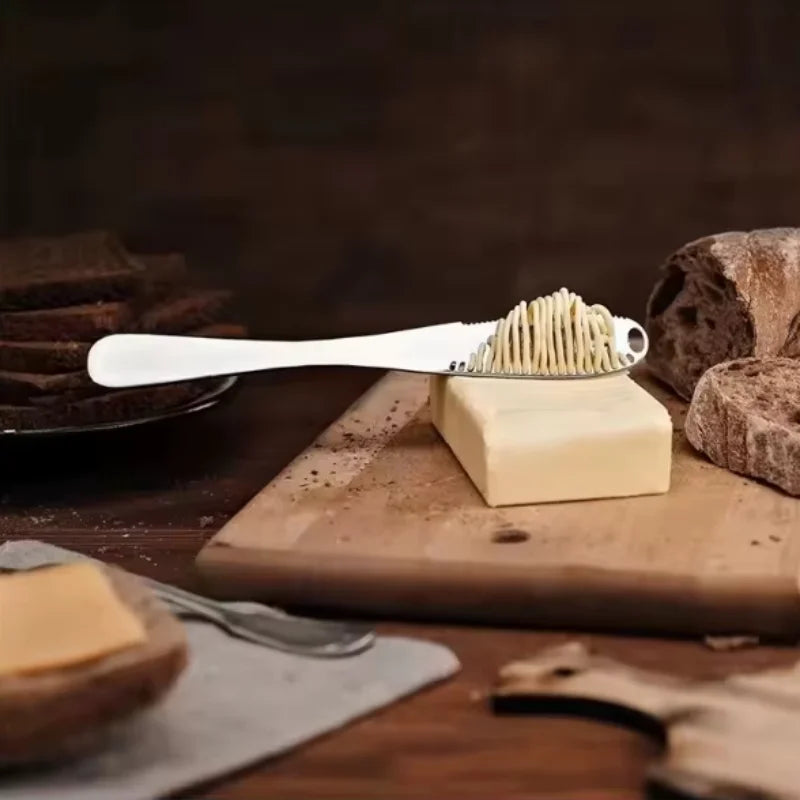 3-in-1 Stainless Steel Butter Knife – Spreader, Curler & Cheese Knife