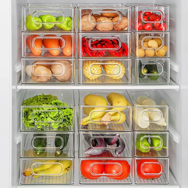 Clear Fridge Organiser Bin – Easy-Grab Storage Container