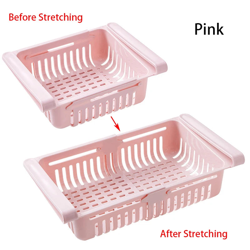 Expandable Refrigerator Storage Drawer – Hanging Fridge Organizer Bin