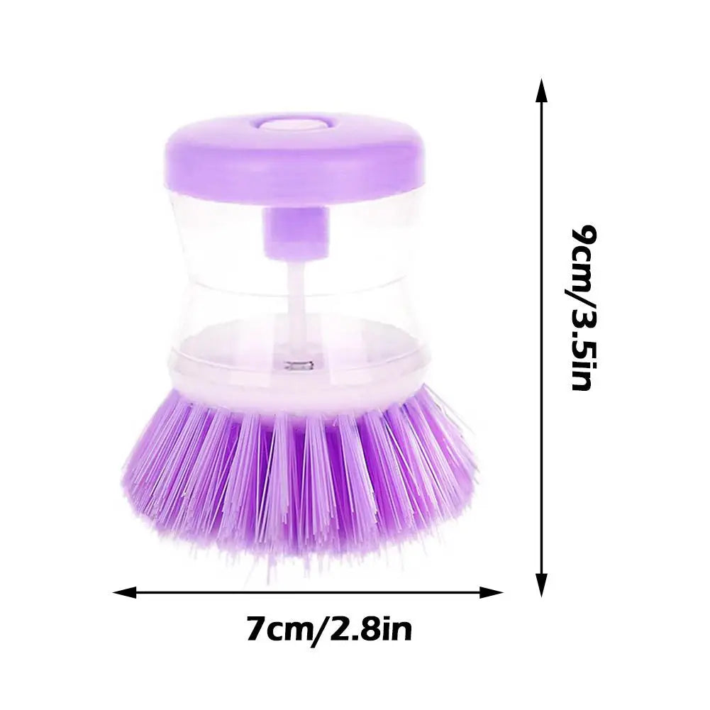 Soap Dispensing Dish Brush – Refillable Kitchen Scrubber