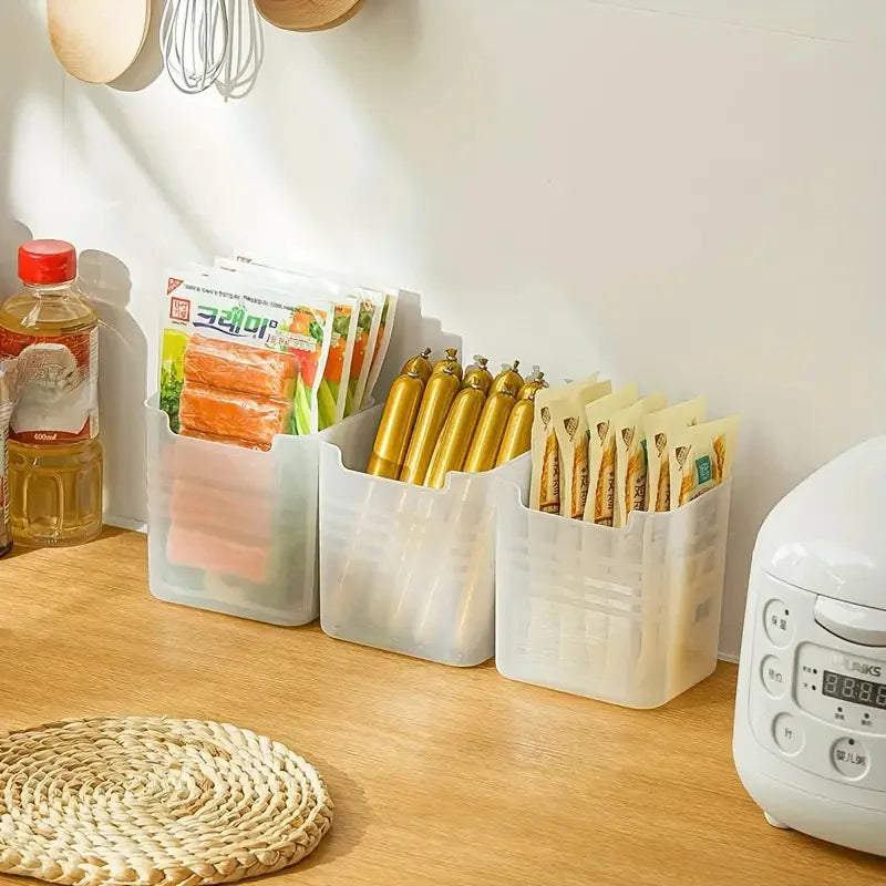 Clear Fridge Storage Bins – BPA-Free Food Organiser Set of 3