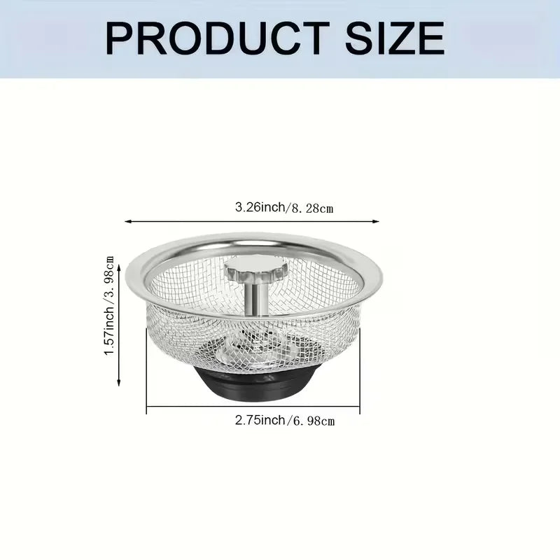 Stainless Steel Sink Strainer – Non-Clogging Drain Filter