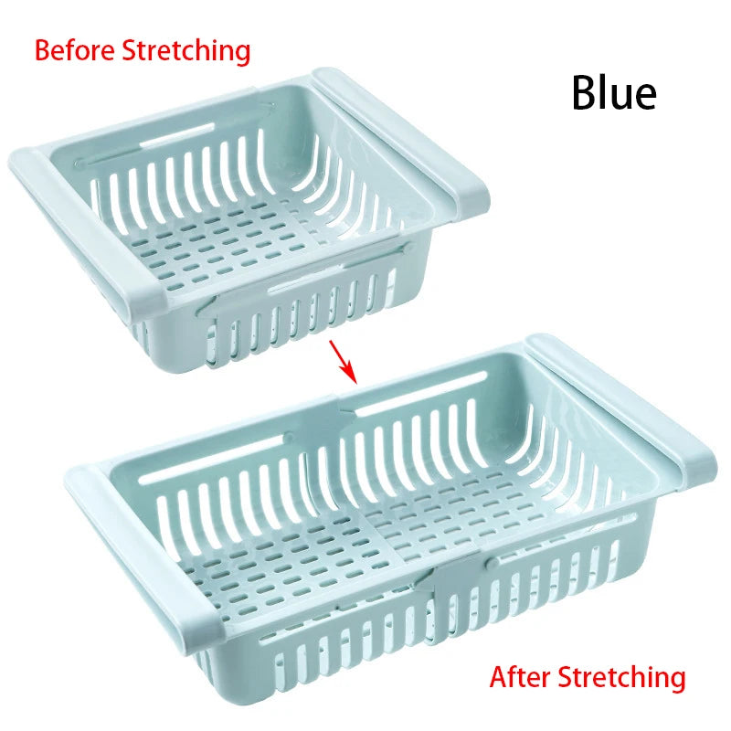 Expandable Refrigerator Storage Drawer – Hanging Fridge Organizer Bin