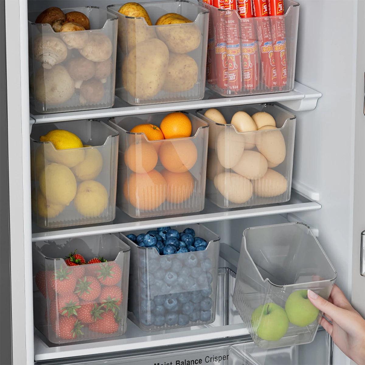 Refrigerator Side Door Storage Boxes – Space-Saving Fridge Organizer Set