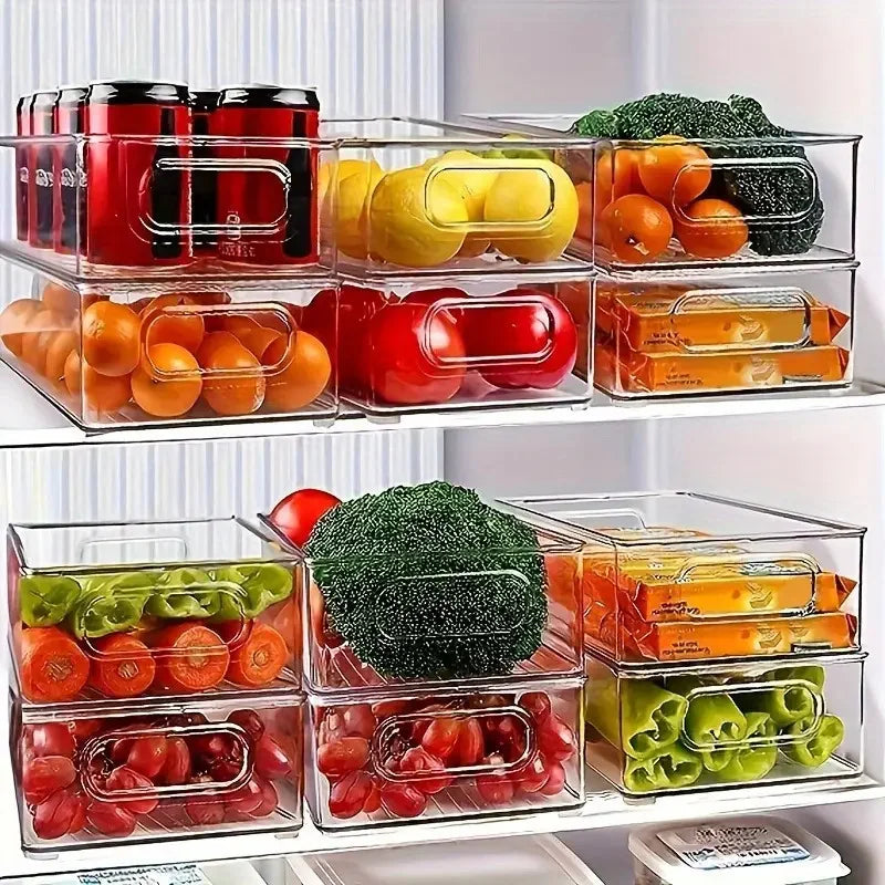 Clear Fridge Organiser Bin – Easy-Grab Storage Container