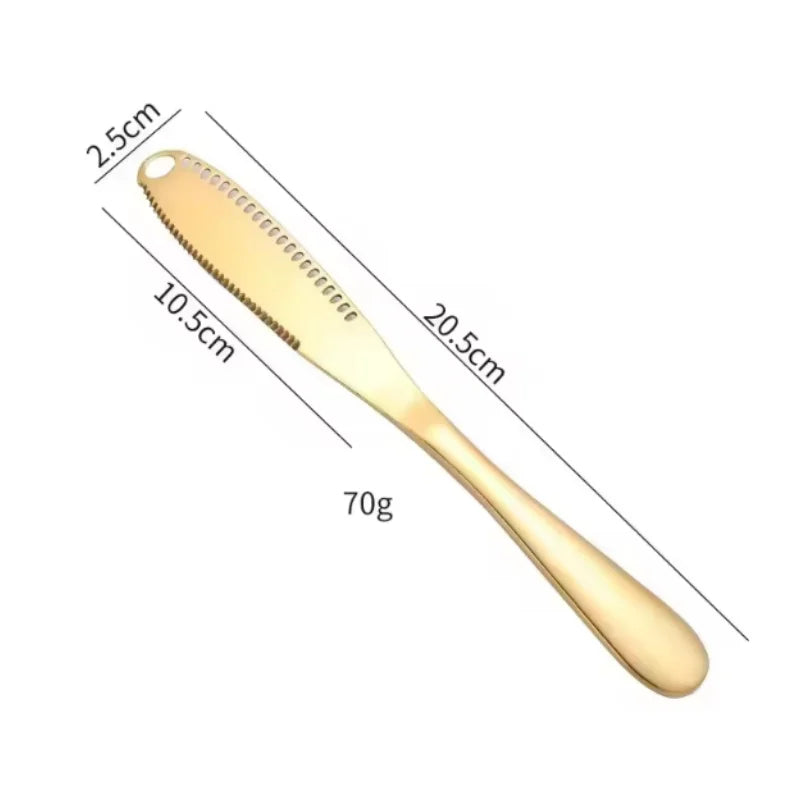 3-in-1 Stainless Steel Butter Knife – Spreader, Curler & Cheese Knife