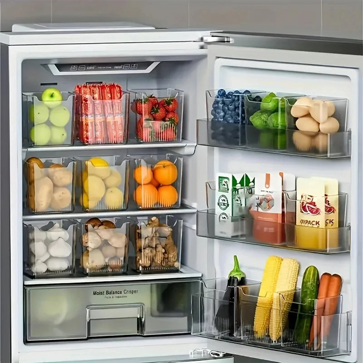 Refrigerator Side Door Storage Boxes – Space-Saving Fridge Organizer Set