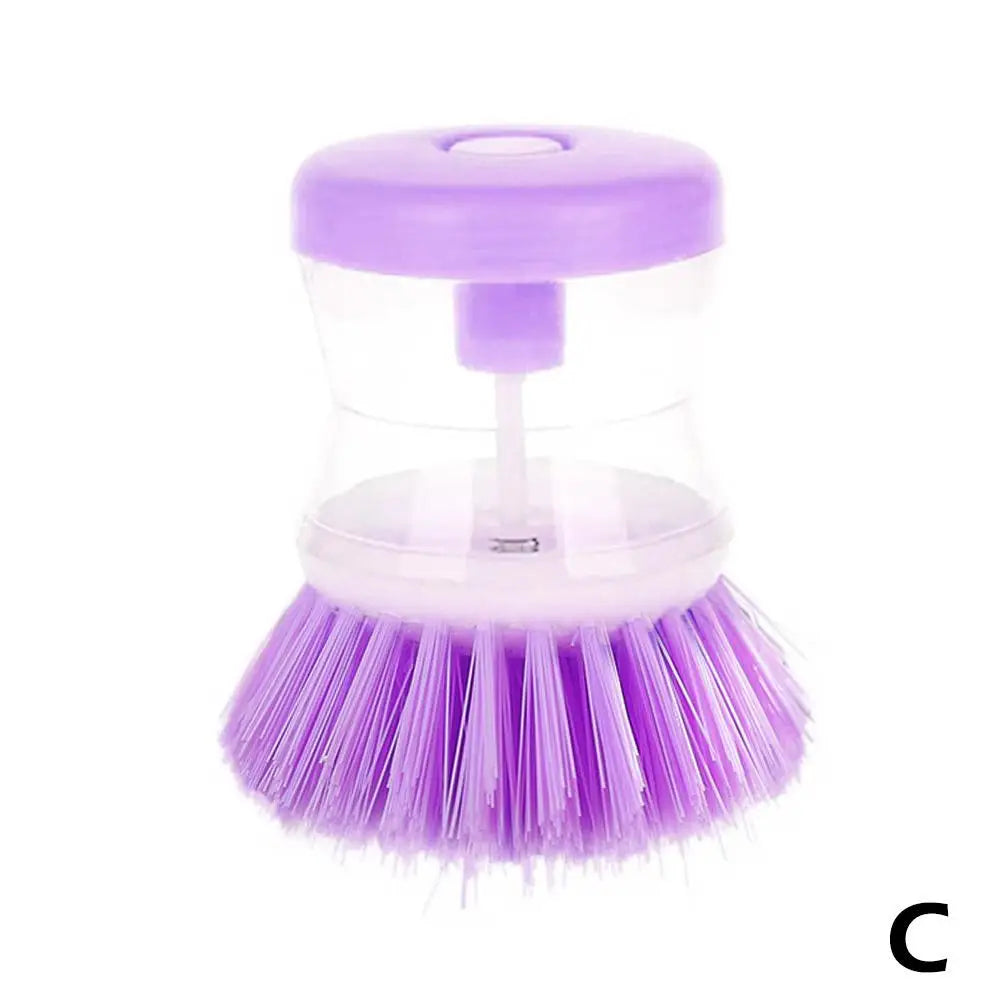 Soap Dispensing Dish Brush – Refillable Kitchen Scrubber