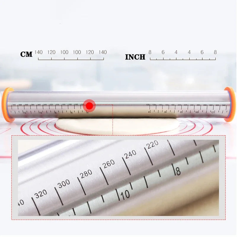 Adjustable Rolling Pin & Non-Stick Silicone Baking Mat Set