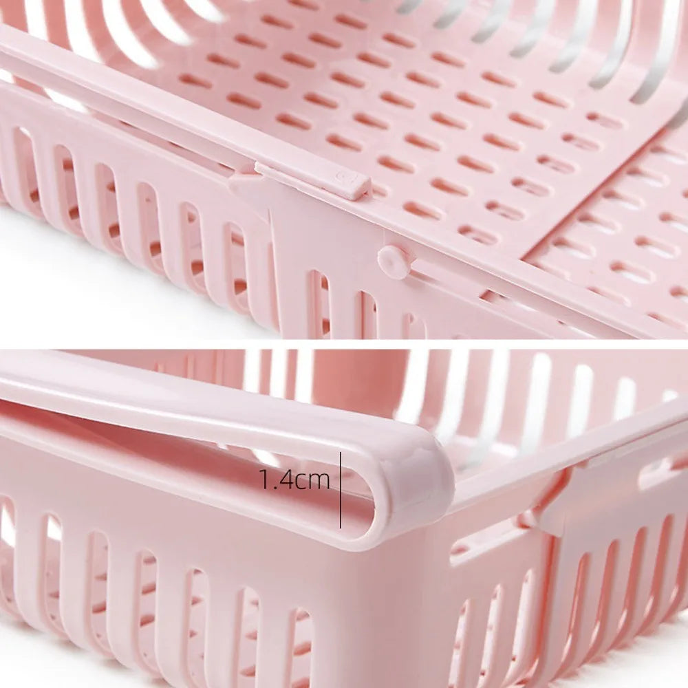 Expandable Refrigerator Storage Drawer – Hanging Fridge Organizer Bin