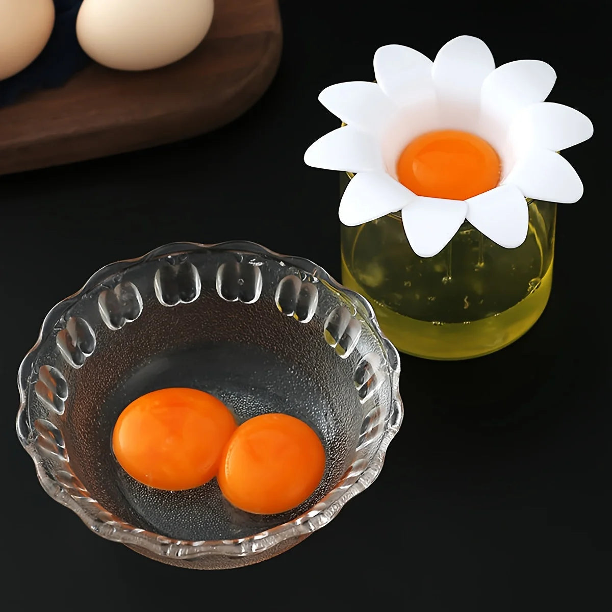 Flower Egg Separator – Cute Egg White & Yolk Divider