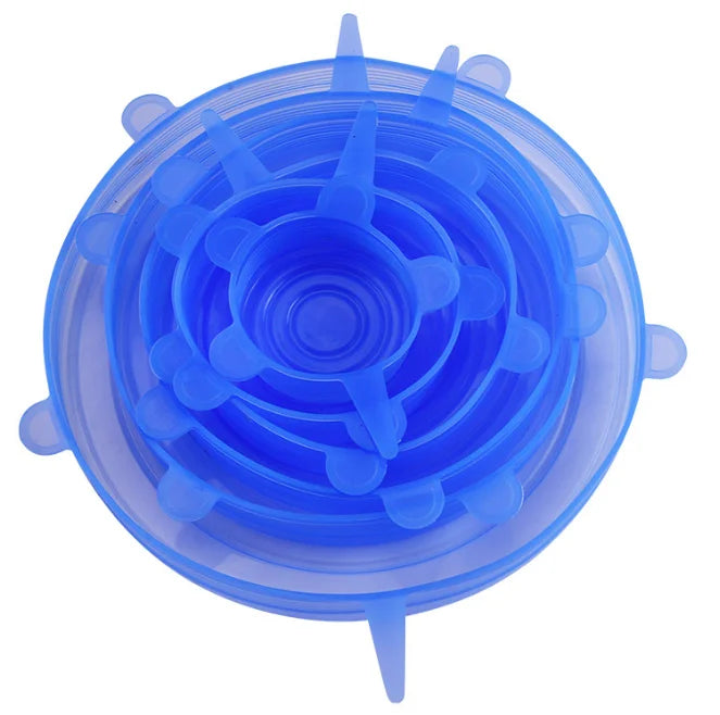 Reusable Silicone Stretch Lids – Airtight Food Covers Set of 6