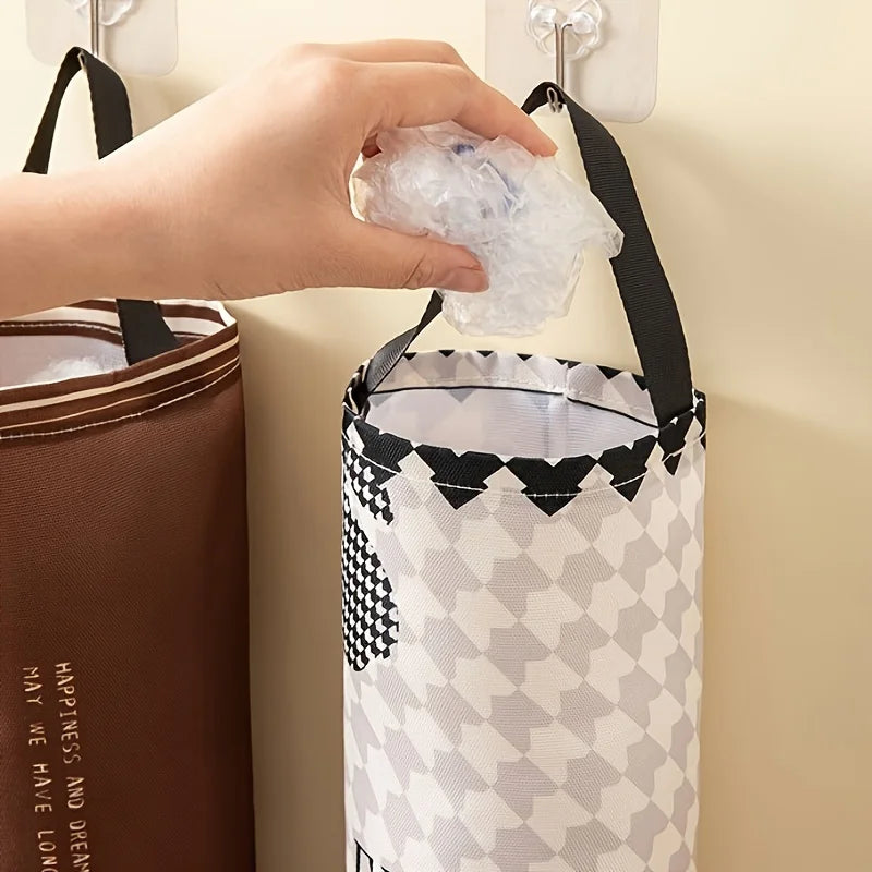 Wall-Mounted Plastic Bag Holder – Reusable Bag Storage Organizer