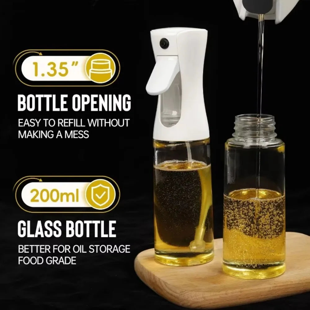 Olive Oil Spray Bottle – Reusable Fine Mist Oil Dispenser