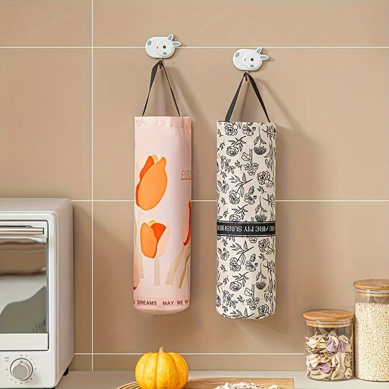 Wall-Mounted Plastic Bag Holder – Reusable Bag Storage Organizer