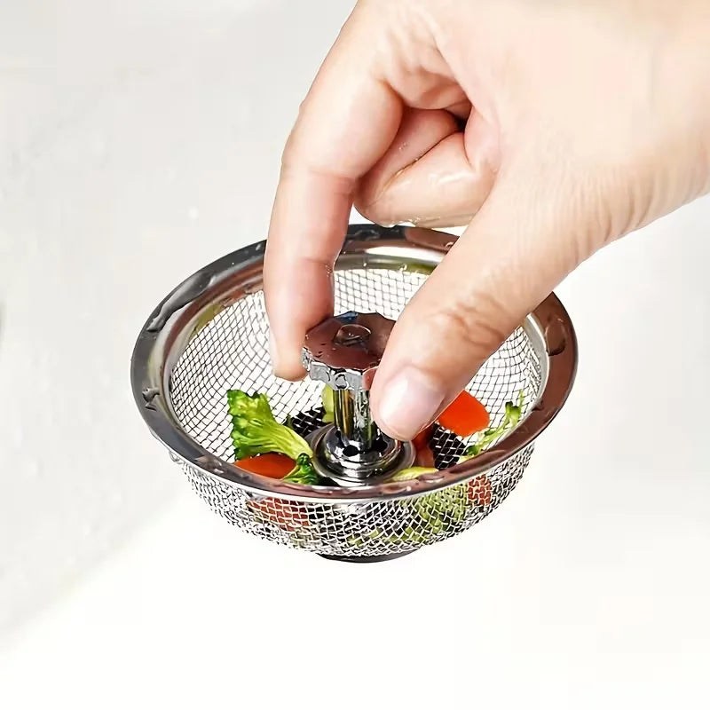 Stainless Steel Sink Strainer – Non-Clogging Drain Filter