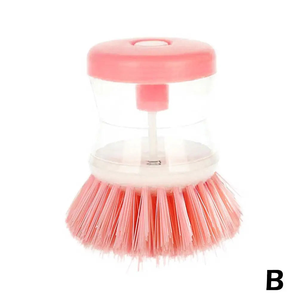 Soap Dispensing Dish Brush – Refillable Kitchen Scrubber