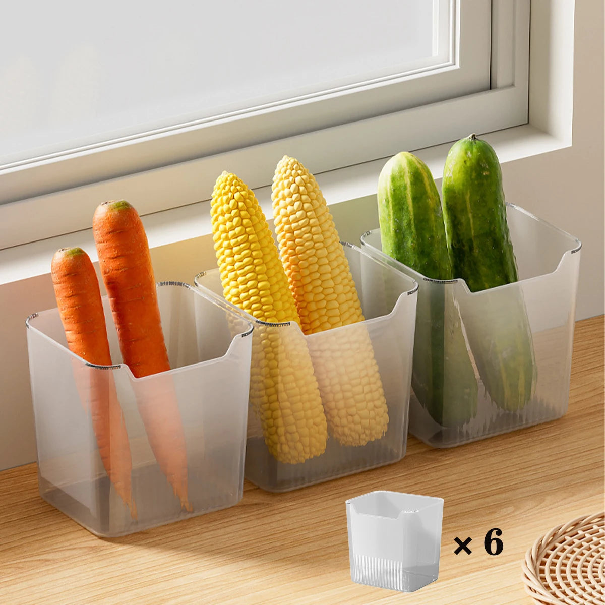 Refrigerator Side Door Storage Boxes – Space-Saving Fridge Organizer Set