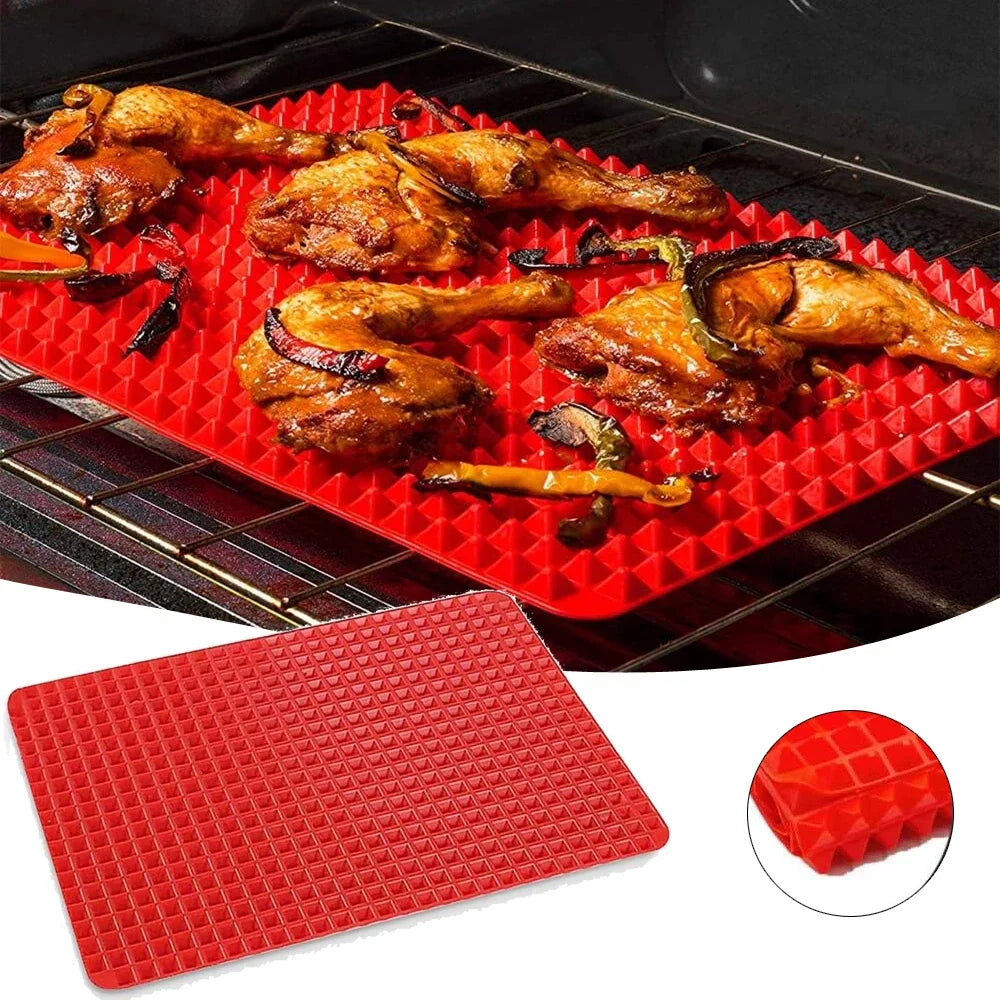 Non-Stick Silicone Pyramid Baking Mat – Heat Resistant Cooking & BBQ Mat