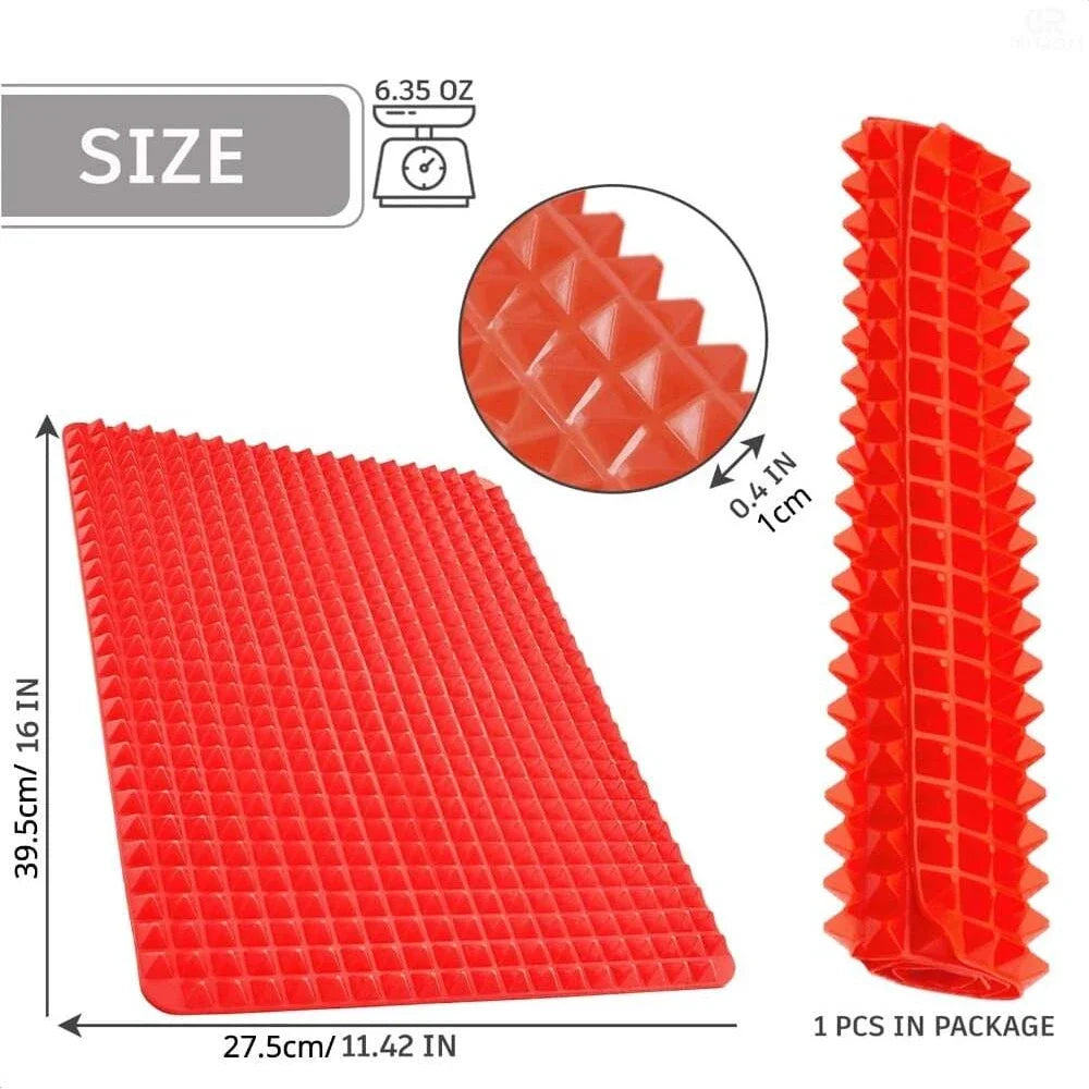 Non-Stick Silicone Pyramid Baking Mat – Heat Resistant Cooking & BBQ Mat