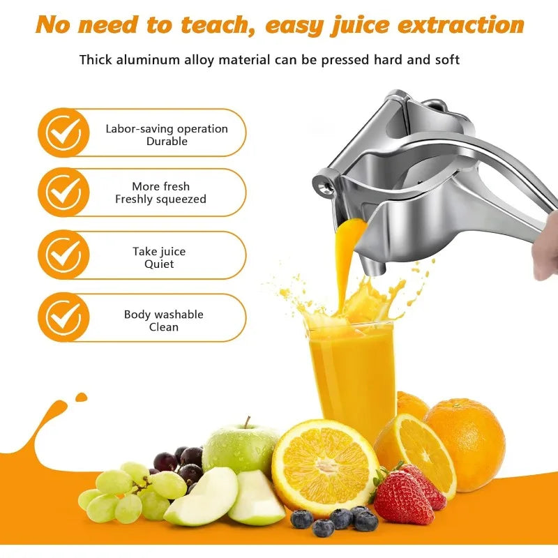 Heavy-Duty Manual Citrus Juicer – Premium Metal Fruit Squeezer