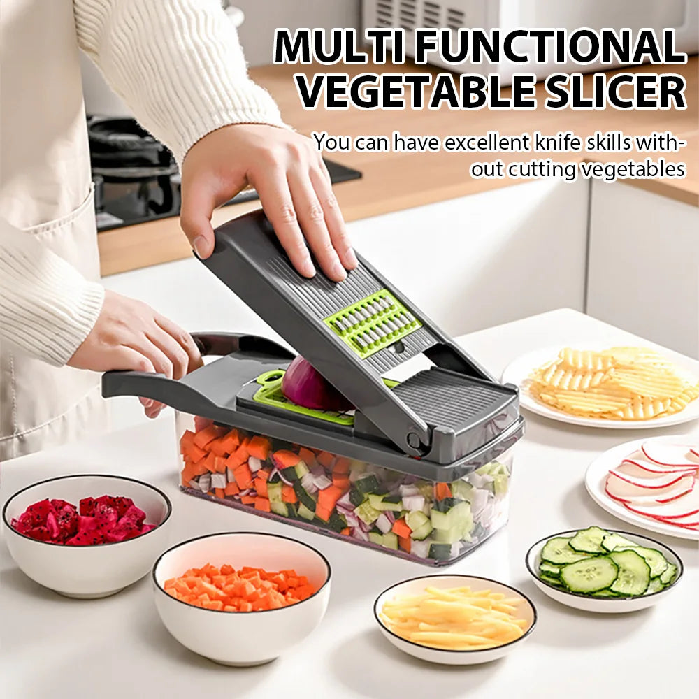 16-in-1 Multifunction Vegetable Chopper & Food Prep Set